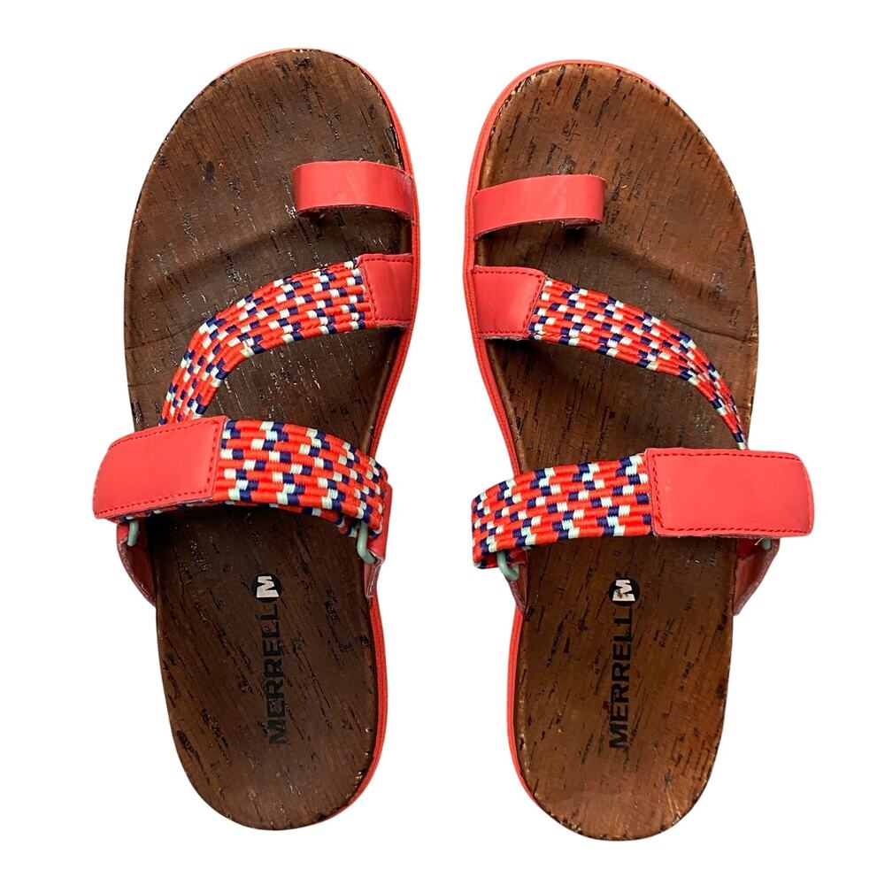 Merrell Sandals Women Sz 7 Pink Around Town Sunvue Thong Woven